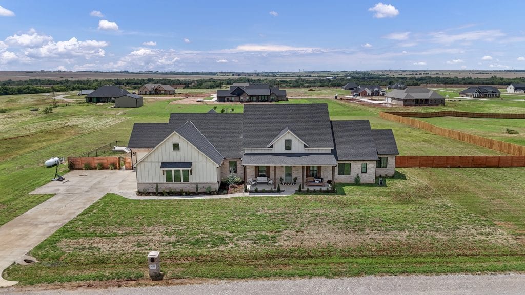 aerial view of shingles roof